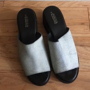 H&M Divided mules grey size 8 leather